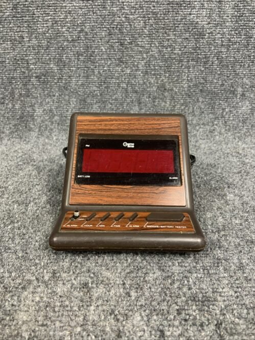 Retro Vintage Cosmo Time Digital Red LED Alarm Clock E527 Battery Backup WORKS
