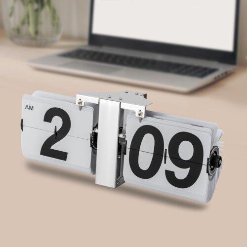 Retro Wall Mount/Tabletop Flip Clock Battery Powered Digital Display Clock