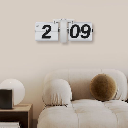 Retro Wall Mount / Tabletop Flip Clock Battery Powered Digital Display Clock