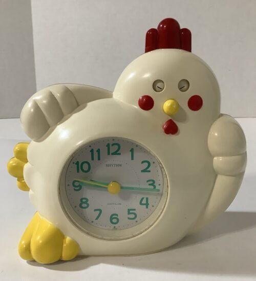 Rhythm Chicken Quartz Alarm Clock ~ Vintage Cute Farmhouse Rare *Read*