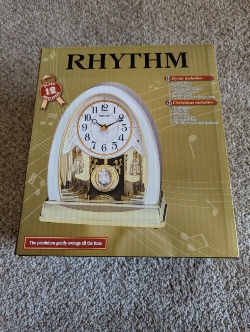 Rhythm Clocks "Joyful Crystal Pearl" Musical Mantel Clock