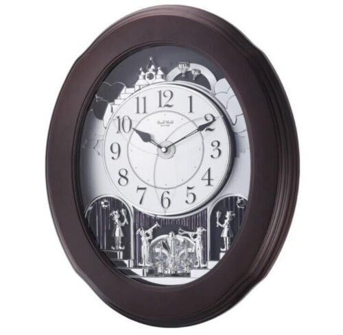 Rhythm Clocks Nostalgia Espresso Magic Motion Clock (4MH871WU06)