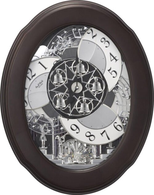 Rhythm Clocks Nostalgia Espresso Magic Motion Clock (4MH871WU06)