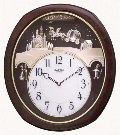 Rhythm Clocks Princess Fantasy Musical Wall Clock (4MH862WU23)