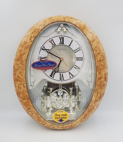Rhythm Clock With Swarovski Crystal Snowflake Small World Beatles Musical Vtg