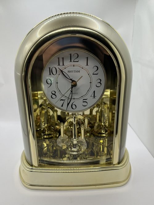 Rhythm Motion Mantel Clock with Swarovski Crystal Movement - Silent Model