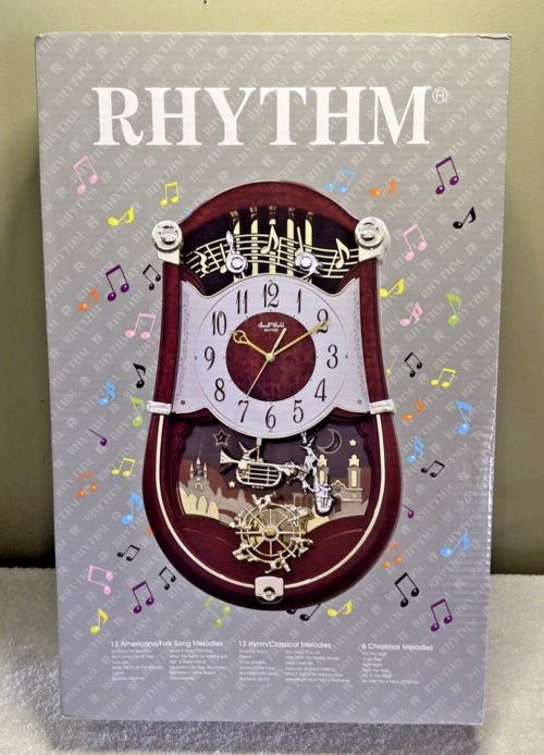 Rhythm Small World Concerto Entertainer II Musical Motion Clock 4MH889WU23