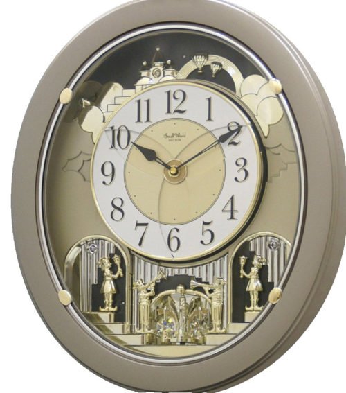 Rhythm Small World Golden Stars Silver Wall Clock 4MH843WD19