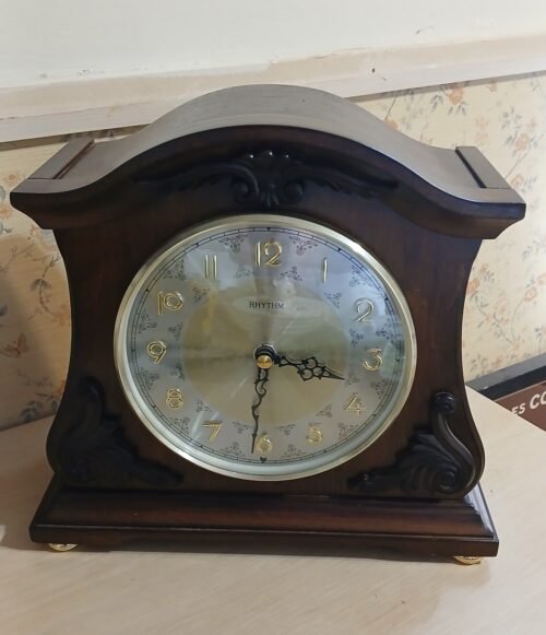 Rhythm Versailles II Wooden Musical Mantel Clock, No Back Cover