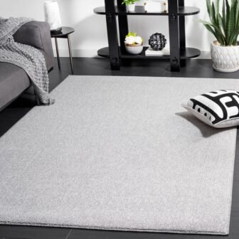 River 5 ft. x 8 ft. Gray Solid Marle Area Rug