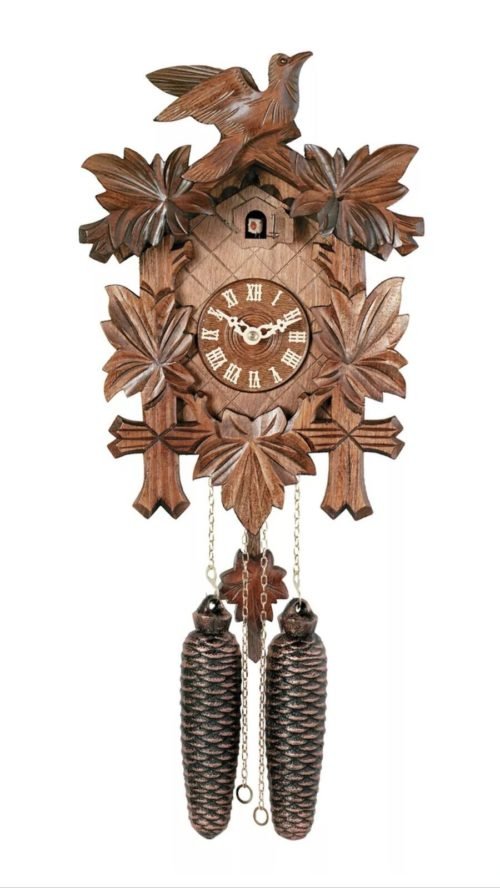 River City Clocks Cuckoo Wall Clock 8 Day 2 Weight Handcarved 811-13