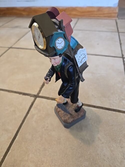 River City Cuckoo Clock Peddler Figurine - Tested & Works! - New Battery