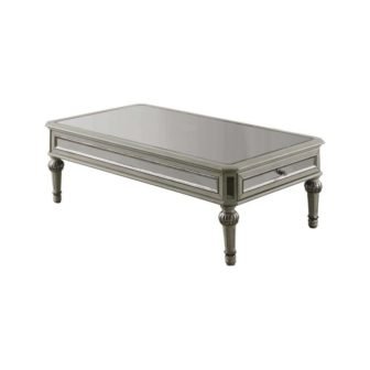 Robinson Antique Cream Mirrored Rectangular 50 in. Coffee Table