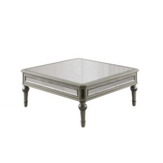 Robinson Antique Cream Mirrored Square 40 in. Coffee Table