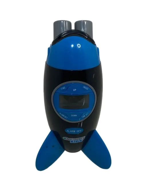 Rocketship Projection Digital Alarm Toy Rocket 8 . 5 " Clock Discovery Kids 2012 detail