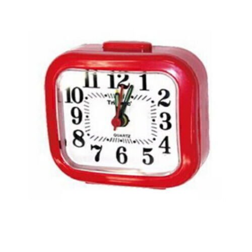 Room Mini Analog Alarm Clock Wake Battery Operated Portable Alarm Clock