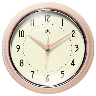 Rose Blush Retro Wall Clock
