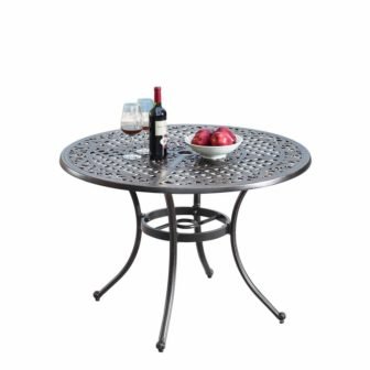 Round Aluminum Outdoor Dining Table