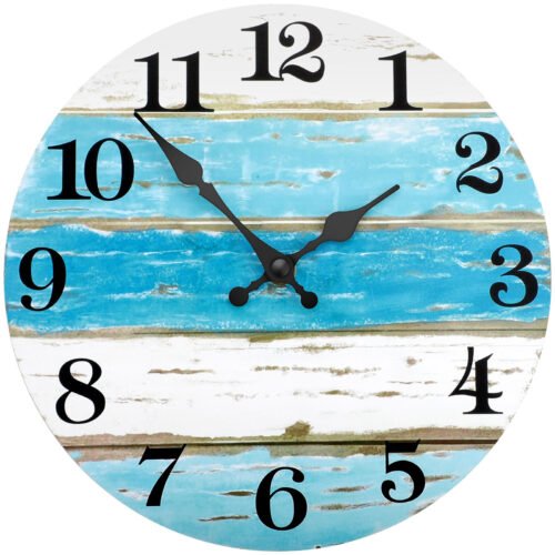 Round Wall Clock Quartz Silent Non-Ticking Battery Operated 10 Inch Large Gift