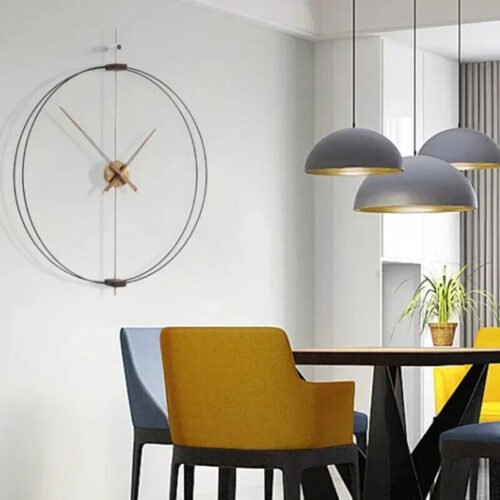 Round Wall Clocks Large Simple Nordic Art Mural Modern Wall Clock Living Room