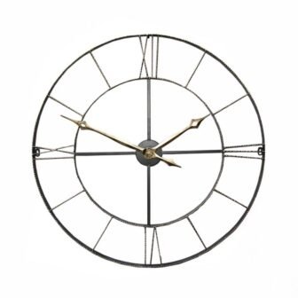 Round Wrought Iran Antique Wall Clock