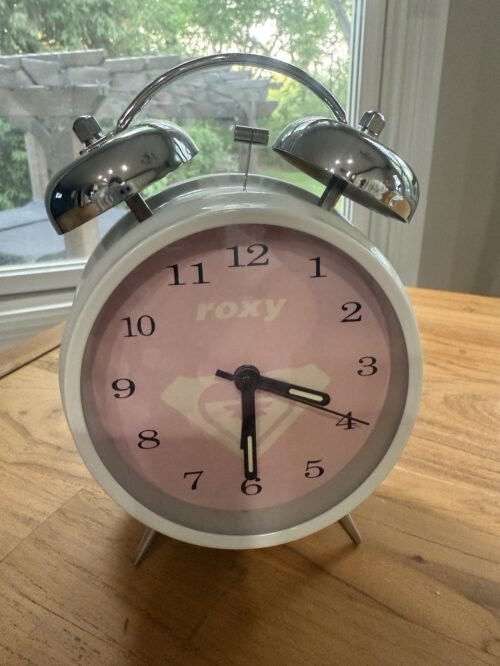 Roxy Quiksilver Retro Old Fashion twin bells alarm clock RARE