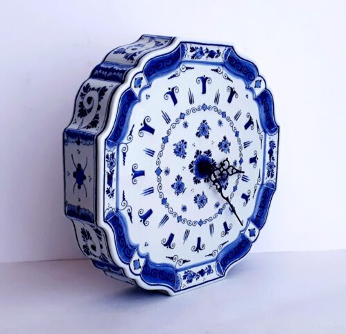 ROYAL DELFT PORCELEYNE FLES - WALL CLOCK RARE - THE ORIGINAL BLUE EXCELLENT