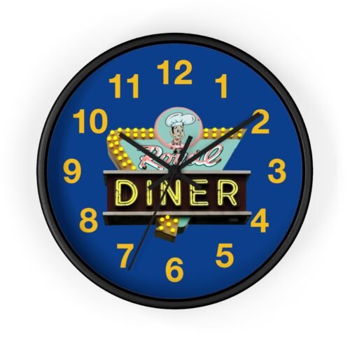 Royal Diner Wall Clock, Kitchen Decor, Vintage Clock, Retro Timepiece,