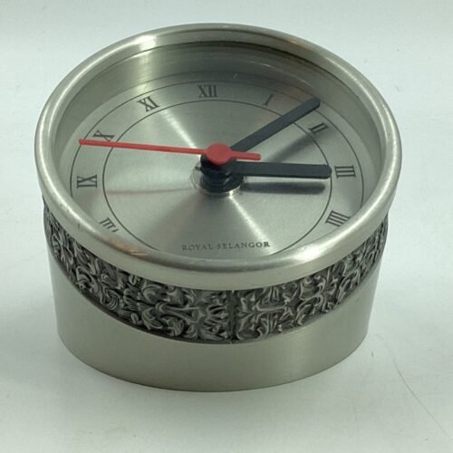 Royal Selangor Pewter Table Clock Classic Expressions Vintage Rare