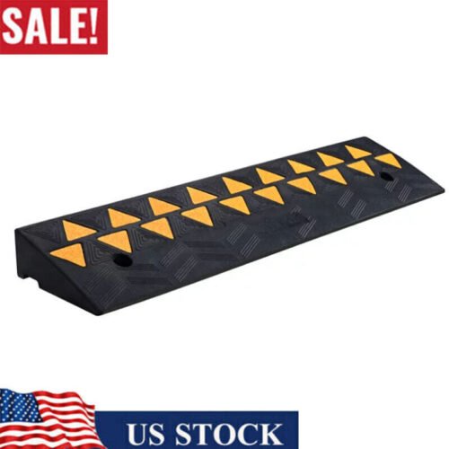 Rubber Curb Threshold Ramp Driveway Ramp for Curb 3.7" Rise 39.4"W 33069lbs Load