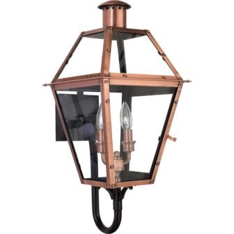 Rue De Royal 1-Light Aged Copper Outdoor Wall Lantern Sconce