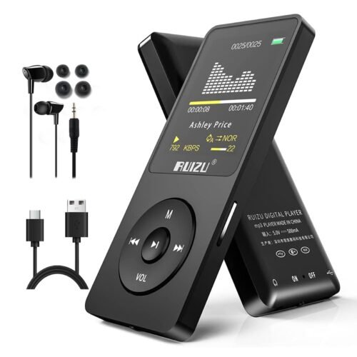 RUIZU X02 Bluetooth MP3 Player 8GB Portable Music Player with FM Radio 80 Hours