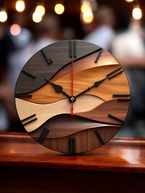 Rustic Cabin Wall Clock Silent Non Ticking Battery Operated 10 In Nordic Style