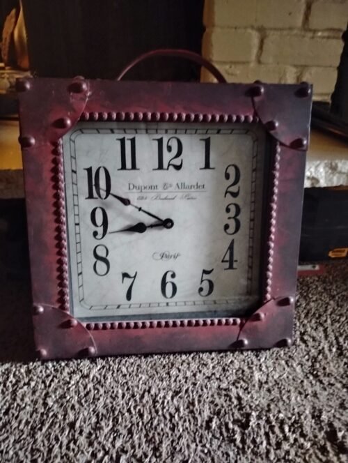 Rustic Old World Style Large Wall Or Table Clock