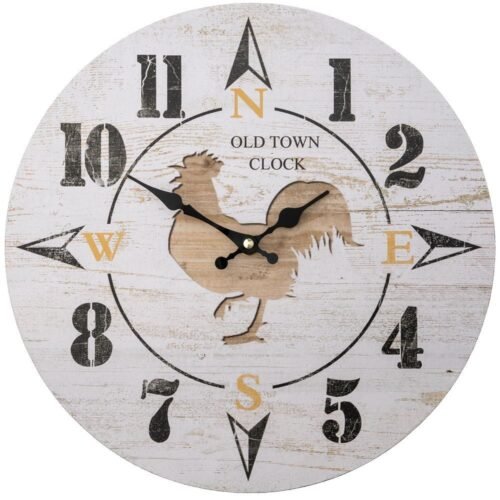 Rustic Rooster Wall Clock
