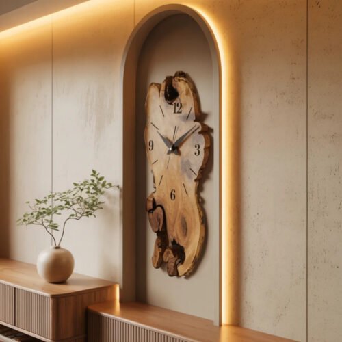 Rustic Wall Clock For Living Room Decor, Wall Decor