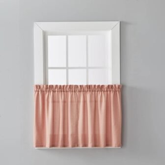 Rust Solid Rod Pocket Curtain 57 in. W x 24 in