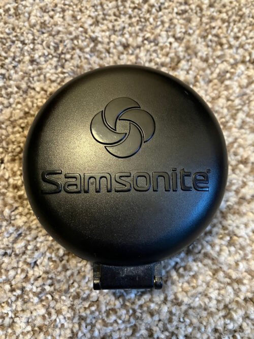 Samsonite Analog Black Folding Portable Travel Alarm Clock 3" - Works with Batt.