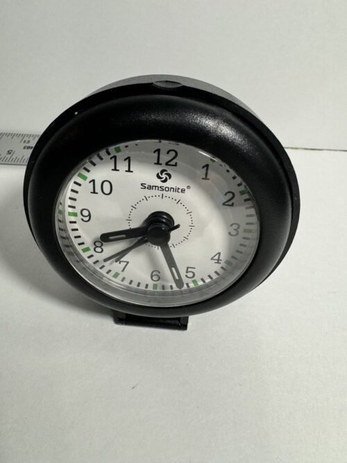 Samsonite Folding Travel Alarm Clock - Battery Operated/Flip/Camping - TESTED