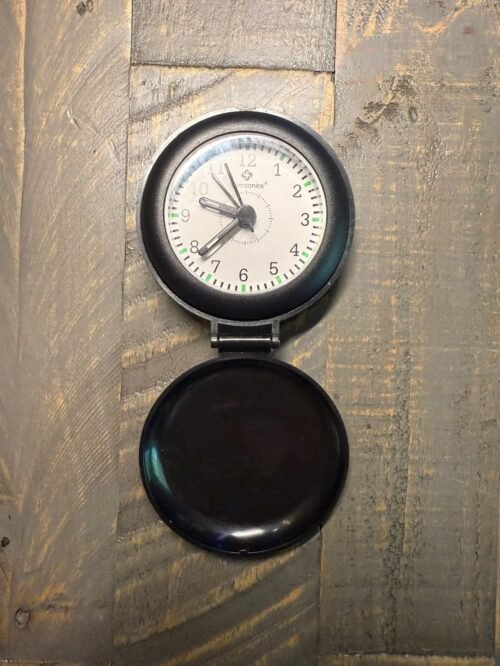 Samsonite Folding Travel Alarm Clock - Battery Operated/Flip/Camping - TESTED
