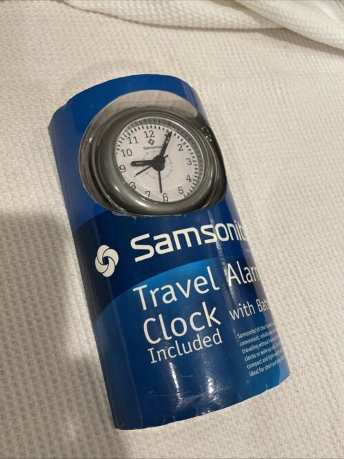 Samsonite Folding Travel Alarm Clock Battery Operated Flip Camping
