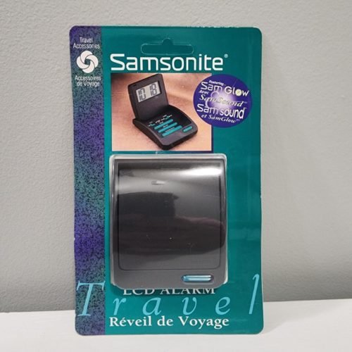 Samsonite LCD Display Compact Folding Travel Alarm Clock SM8102MG New SEALED