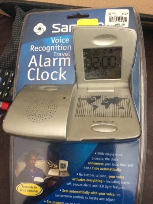 Samsonite Voice Recognition Travel Alarm Clock World Time