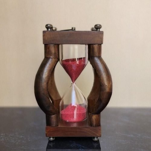 Sand Timer Hourglass 5 Minutes Antique Brass Sundial Glass Clock Sandglass Gift