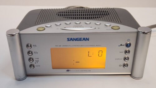 Sangean Atomic Alarm Clock Radio RCR-2 AM/FM Tuner Tested, Works