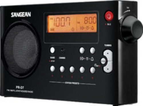 Sangean PR-D7 Desktop Clock Radio - FM, FM, AM, AM - Battery Rechargeable -