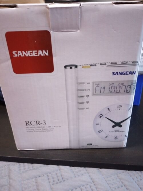 SANGEAN RCR-3 AM FM ATOMIC DIGITAL ANALOG HUMANE WAKE SYSTEM CLOCK RADIO EUC