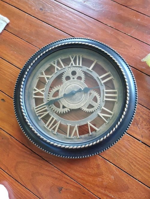 Sangtai 6168 Brass/Brown Clock