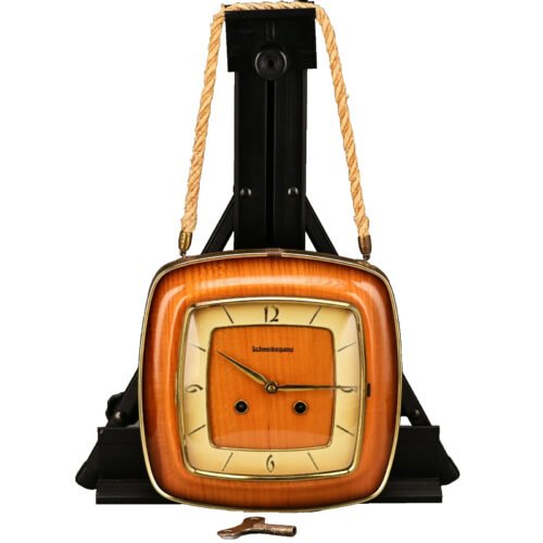 SCHWEBEGANG Franz Hermle Original Vintage MCM Deco Designer Striking Wall Clock