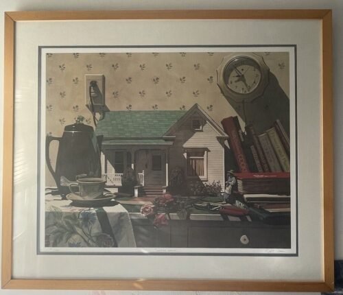 Scott Moore Lithograph “COFFEE BREAK” #52/500 Signed Framed Matted (39”x33”) COA